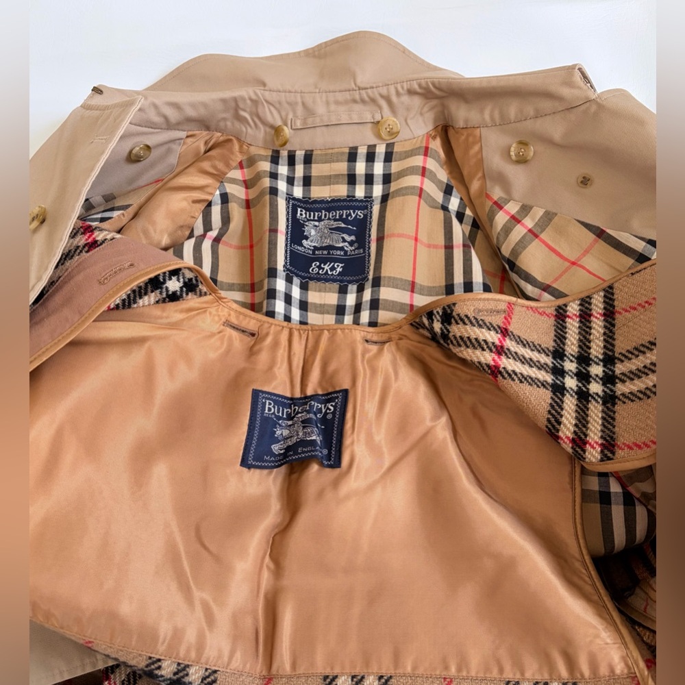 Burberry Long Kensington Heritage Trench Coat Vintage Women size UK 14 or US 12 - Picture 15 of 16